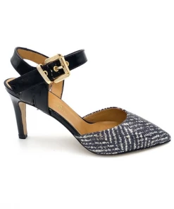 Elena Ricci Sandale Bout Fermé Très Chic 66456 Noir-blanc