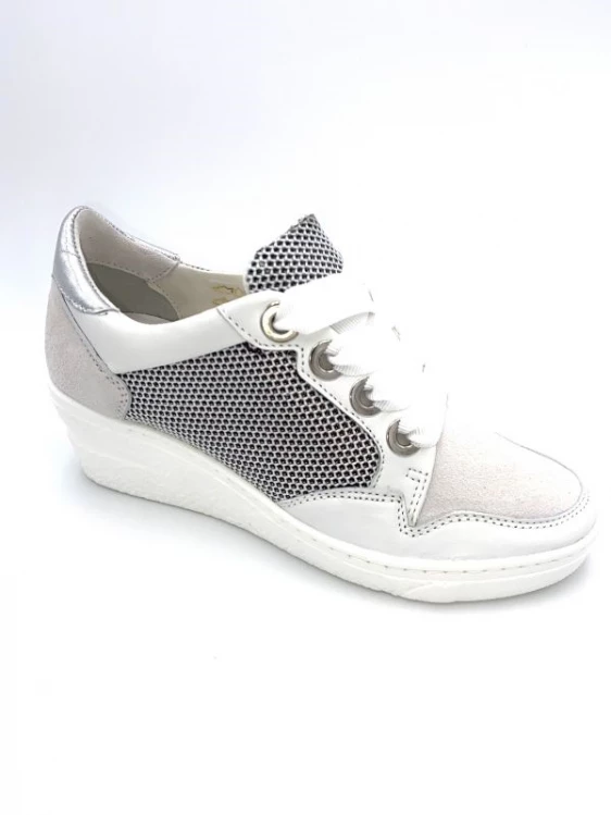 Basket Compensée à Lacets En Cuir Blanc | Petite Taille Femme | Softwaves Blanc 1 Basket Compensée à Lacets En Cuir Blanc | Petite Taille Femme | Softwaves Blanc