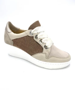 Basket Compensée En Cuir Crème à Lacets | Petite Pointure Femme | Softwaves Creme