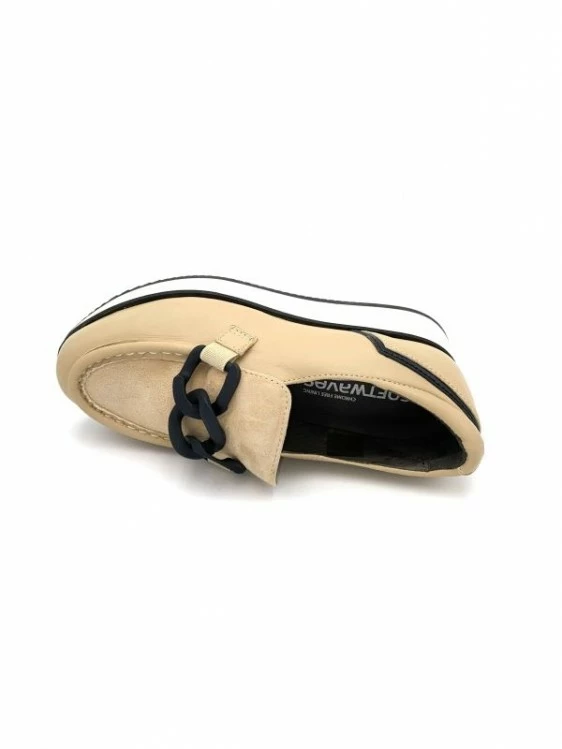 Mocassin Mode Sport Cuir | Petite Pointure Femme | Softwaves Creme 3 Mocassin Mode Sport Cuir | Petite Pointure Femme | Softwaves Creme – Image 3