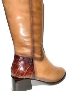 Botte En Cuir Cognac à Petite Talon | Petite Pointure Femme | Softwaves Cognac -Women Calvin Klein Clothing popular shop 80707m cuir cognac softwaves 2