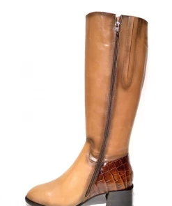 Botte En Cuir Cognac à Petite Talon | Petite Pointure Femme | Softwaves Cognac -Women Calvin Klein Clothing popular shop 80707m cuir cognac softwaves 3