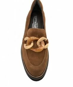 Mocassin En Cuir Cognac Compensé Avec Fantaisie | Petite Pointure Femme | Softwaves Cognac -Women Calvin Klein Clothing popular shop 83311 pf velours cuir cogn softwaves 4