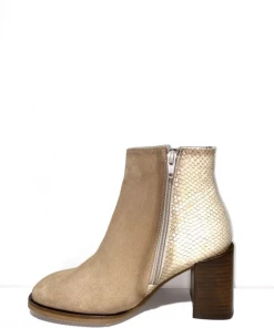 Bottine Bi Matière En Cuir Beige à Talon | Petite Pointure Femme | Softwaves Beige -Women Calvin Klein Clothing popular shop 84002 cuir suede cuir beig softwaves 3