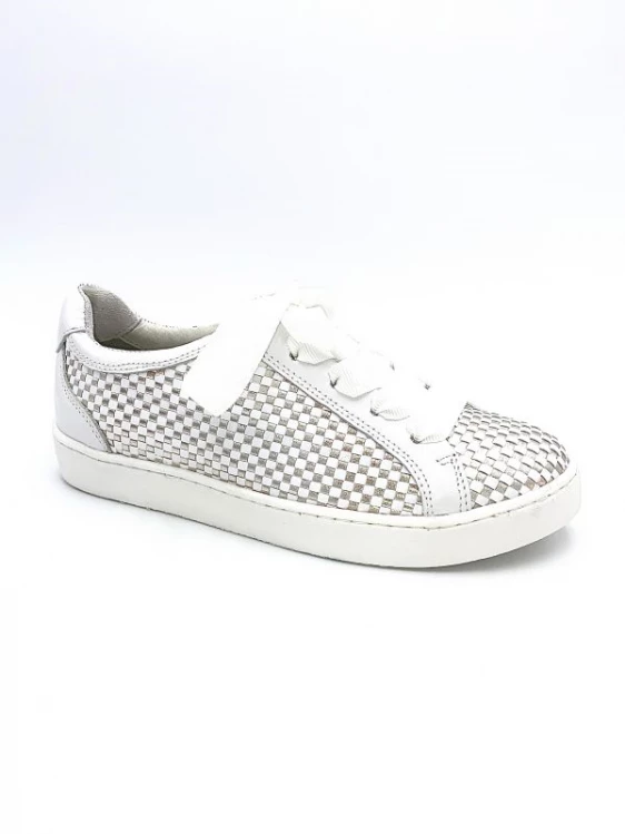 Sneaker Blanche à Lacets Blanc Et Argent En Cuir | Petite Taille Femme | Softwaves Blanc Argent 1 Sneaker Blanche à Lacets Blanc Et Argent En Cuir | Petite Taille Femme | Softwaves Blanc Argent
