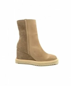 Bottine Haute Compensée En Cuir Suédé Crème | Petite Pointure Femme | Softwaves Creme -Women Calvin Klein Clothing popular shop 86501 cuir cuir suede crem softwaves 4