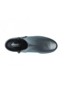 Boots Double Zip En Cuir Noir | Petite Taille Femme | Semler Noir -Women Calvin Klein Clothing popular shop amy 8018 cuir noir semler 4