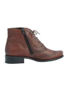 Bottine Bout Fleuri En Cuir Cognac | Petite Pointure Femme | Semler Cognac -Women Calvin Klein Clothing popular shop amy 8038 cuir cognac semler 2