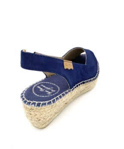 Espadrille En Velours Cuir Marine à Talon Compensé | Petite Taille Femme | Toni Pons Marine -Women Calvin Klein Clothing popular shop bernia velours cuir marine toni pons 3
