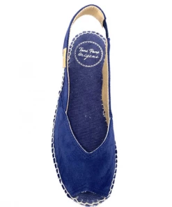 Espadrille En Velours Cuir Marine à Talon Compensé | Petite Taille Femme | Toni Pons Marine -Women Calvin Klein Clothing popular shop bernia velours cuir marine toni pons 5