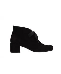 Bottine à Lacets à Talon En Velours Noir | Petite Taille Femme | Semler Noir -Women Calvin Klein Clothing popular shop bottine mira 4402 chevre velou semler 2