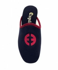 Chausson En Alcantara Marine Et Rouge Compensé | Petite Taille Femme | Exquise Marine Rouge -Women Calvin Klein Clothing popular shop chausson compense minou 2