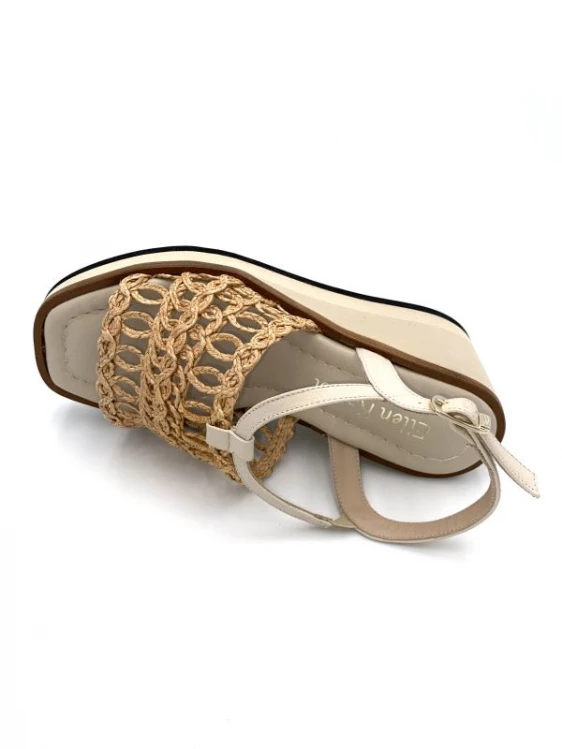 Sandale Compensée En Cuir Beige | Petite Pointure Femme | Ellen Kassel Beige 3 Sandale Compensée En Cuir Beige | Petite Pointure Femme | Ellen Kassel Beige – Image 3