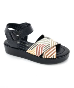 Ellen Kassel Sandale Fantaisie Plateau Noir D-4602 Noir Multi