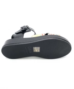 Ellen Kassel Sandale Fantaisie Plateau Noir D-4602 Noir Multi -Women Calvin Klein Clothing popular shop d 4602 cuir noir multi ellen kassel 3