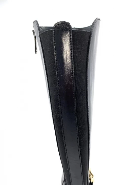 Botte Cavalière En Cuir Noir Avec Boucle Fantaisie | Petite Taille Femme | Ellen Kassel Noir 3 Botte Cavalière En Cuir Noir Avec Boucle Fantaisie | Petite Taille Femme | Ellen Kassel Noir – Image 3