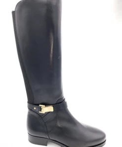 Botte Cavalière En Cuir Noir Avec Boucle Fantaisie | Petite Taille Femme | Ellen Kassel Noir
