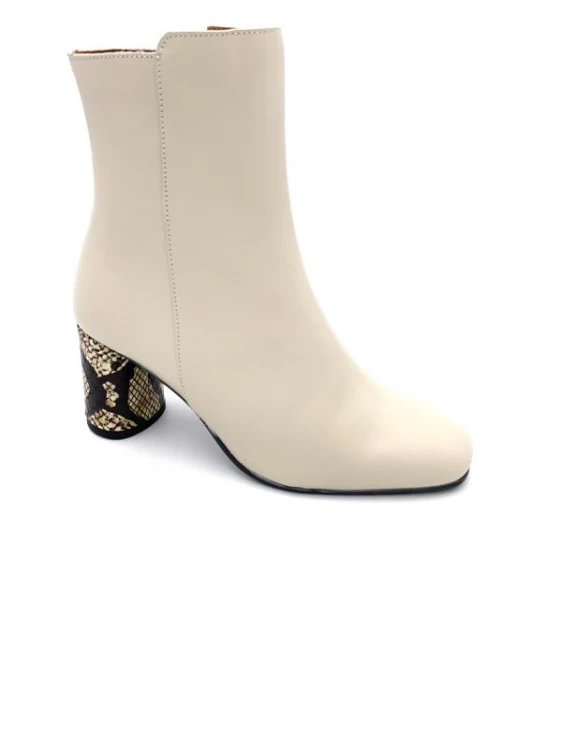 Bottine Habillé à Talon En Cuir Crème | Petite Pointure Femme | Ellen Kassel Creme 1 Bottine Habillé à Talon En Cuir Crème | Petite Pointure Femme | Ellen Kassel Creme