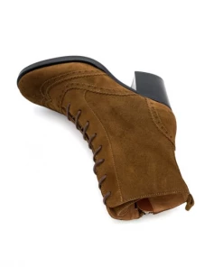 Bottine à Lacets En Nubuck Cognac à Talon | Petite Pointure Femme | Ellen Kassel Cognac -Women Calvin Klein Clothing popular shop d 5024 nubuck cognac ellen kassel 2