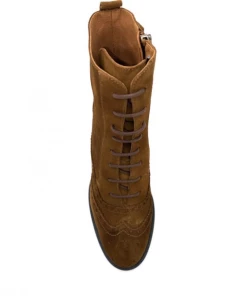 Bottine à Lacets En Nubuck Cognac à Talon | Petite Pointure Femme | Ellen Kassel Cognac -Women Calvin Klein Clothing popular shop d 5024 nubuck cognac ellen kassel 4