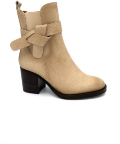 Bottine Crème En Cuir | Petite Taille Femme |Ellen Kassel Creme