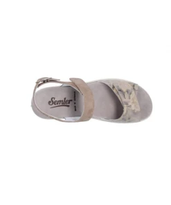 Semler Sandale Confortable Dunja Creme -Women Calvin Klein Clothing popular shop dunja d4145 velours cuir cre semler 4