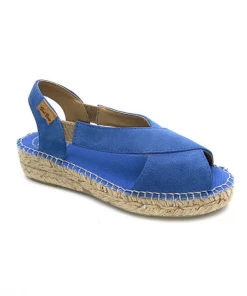 Espadrille Plate En Nubucks Bleu | Petite Pointure Femme | Toni Pons Jeans