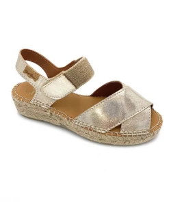 Espadrille En Cuir Platine à élastique | Petite Taille Femme | Toni Pons Platine