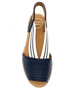 Espadrille Ouverte En Cuir Marine Et élastique | Petite Pointure Femme | Toni Pons Marine -Women Calvin Klein Clothing popular shop estel sw cuir marine toni pons 4