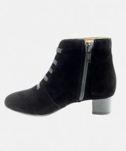 Boots à Talon Avec Zip En Velours Cuir Noir | Petite Pointure Femme | Ellen Kassel Noir -Women Calvin Klein Clothing popular shop f1780 velours cuir noir ellen kassel 4