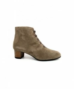 Bottine à Talon En Velours Vert | Petite Pointure Femme | Ellen Kassel Vert