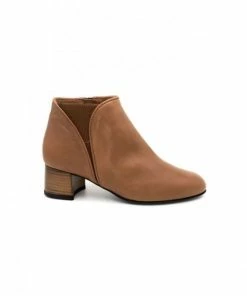Bottine Chelsea En Cuir Cognac à Talon | Petite Pointure Femme | Ellen Kassel Cognac