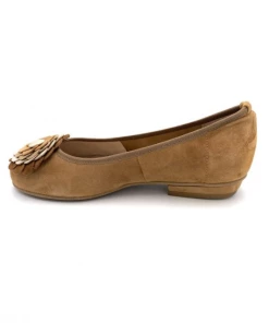 Ballerine à Fleurs Cognac En Velours | Petite Taille Femme |Ellen Kassel Cognac -Women Calvin Klein Clothing popular shop f3672 velours cuir cognac ellen kassel 4