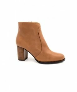 Bottine à Talon En Cuir Cognac | Petite Pointure Femme | Ellen Kassel Cognac