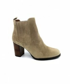 Bottine Chelsea Nubuck Crème à Talon | Petite Pointure Femme | Ellen Kassel Creme