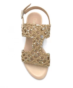 Chaussure Sandale Tressé à Talon En Cuir Camel | Petite Pointure Femme | Ellen Kassel Camel -Women Calvin Klein Clothing popular shop f4089 cuir camel ellen kassel 4
