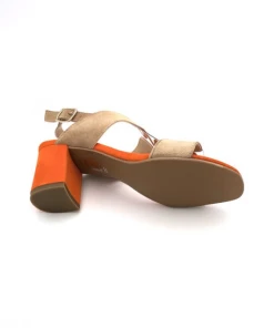 Sandale Salomé Atypique En Velours Camel Et Orange | Petite Taille Femme | Ellen Kassel Camel -Women Calvin Klein Clothing popular shop f4121 velours camel ellen kassel 2
