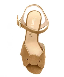 Sandale Talon Cognac En Cuir Suédé | Petite Taille Femme| Ellen Kassel Cognac -Women Calvin Klein Clothing popular shop f4125 suede cognac ellen kassel 4