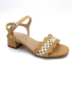 Sandale En Cuir Camel à Talon | Petite Taille Femme | Ellen Kassel Camel