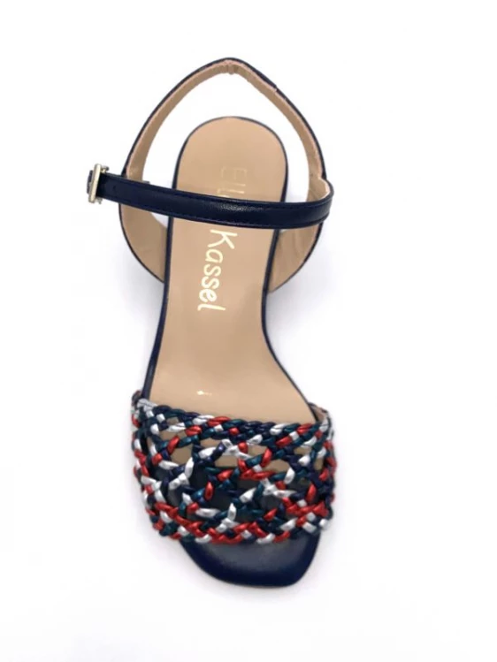 Chaussure Sandale à Talon Tressé En Cuir Marine | Petite Pointure Femme | Ellen Kassel Marine 2 Chaussure Sandale à Talon Tressé En Cuir Marine | Petite Pointure Femme | Ellen Kassel Marine – Image 2