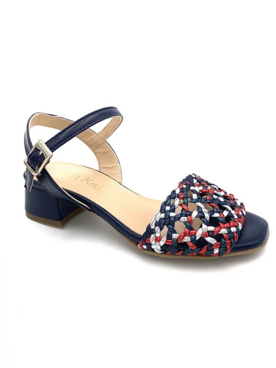 Chaussure Sandale à Talon Tressé En Cuir Marine | Petite Pointure Femme | Ellen Kassel Marine 1 Chaussure Sandale à Talon Tressé En Cuir Marine | Petite Pointure Femme | Ellen Kassel Marine