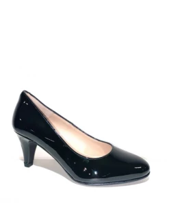 Escarpin à Talon En Cuir Vernis Noir | Petite Pointure Femme | ELLEN KASSEL Noir