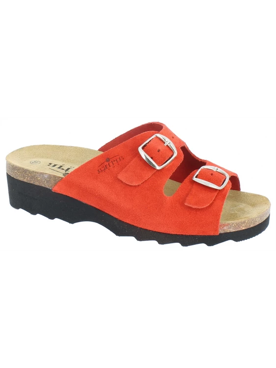 Mule Réglable Gadin Rouge En Velours Cuir | Petite Taille Femme | Artika Rouge 1 Mule Réglable Gadin Rouge En Velours Cuir | Petite Taille Femme | Artika Rouge