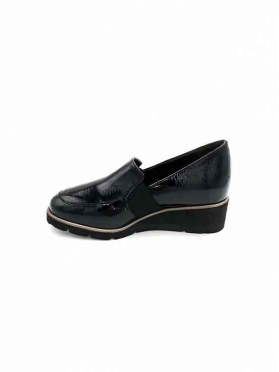 Mocassin Compensé Vernis Noir | Petite Taille Femme | Mini Maxi Noir 2 Mocassin Compensé Vernis Noir | Petite Taille Femme | Mini Maxi Noir – Image 2