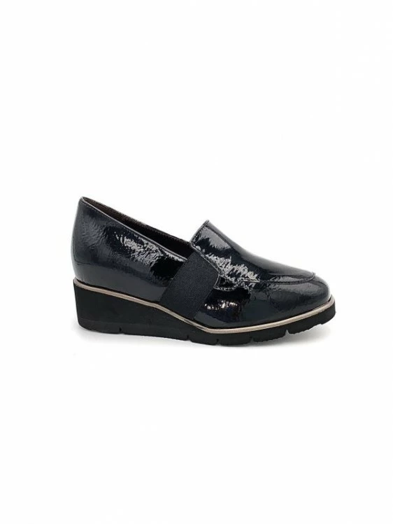 Mocassin Compensé Vernis Noir | Petite Taille Femme | Mini Maxi Noir 1 Mocassin Compensé Vernis Noir | Petite Taille Femme | Mini Maxi Noir