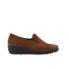 Mocassin Compensé En Velours Cuir Cognac | Petite Taille Femme | Semler Cognac