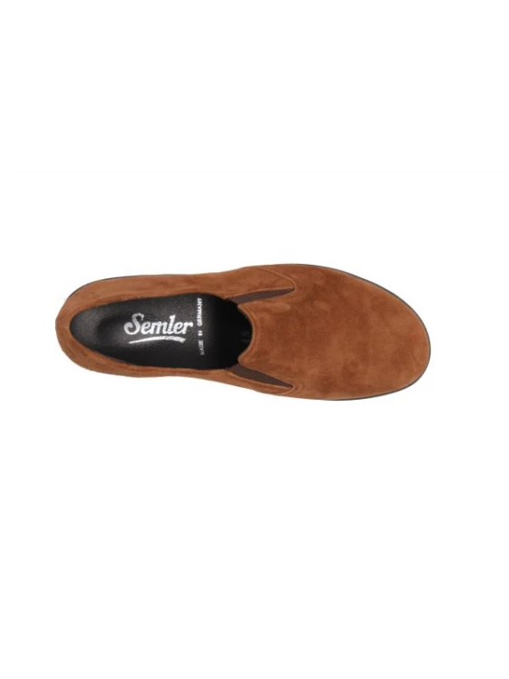 Mocassin Compensé En Velours Cuir Cognac | Petite Taille Femme | Semler Cognac 5 Mocassin Compensé En Velours Cuir Cognac | Petite Taille Femme | Semler Cognac – Image 5