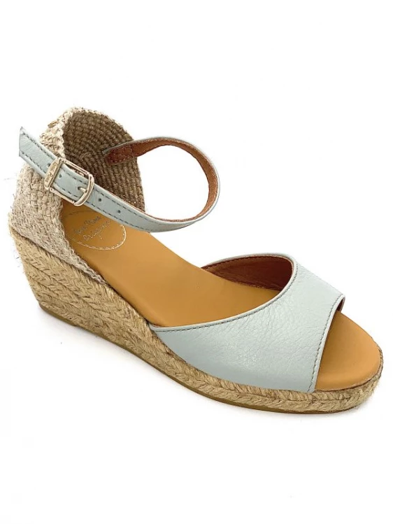 Espadrille Compensée Avec Sa Boucle En Cuir Bleu Ciel | Petite Taille Femme |Toni Pons Ciel 1 Espadrille Compensée Avec Sa Boucle En Cuir Bleu Ciel | Petite Taille Femme |Toni Pons Ciel