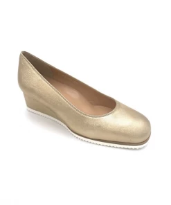 Chaussure Ballerine Compensée En Cuir Or | Petite Taille Femme | Ellen Kassel Or