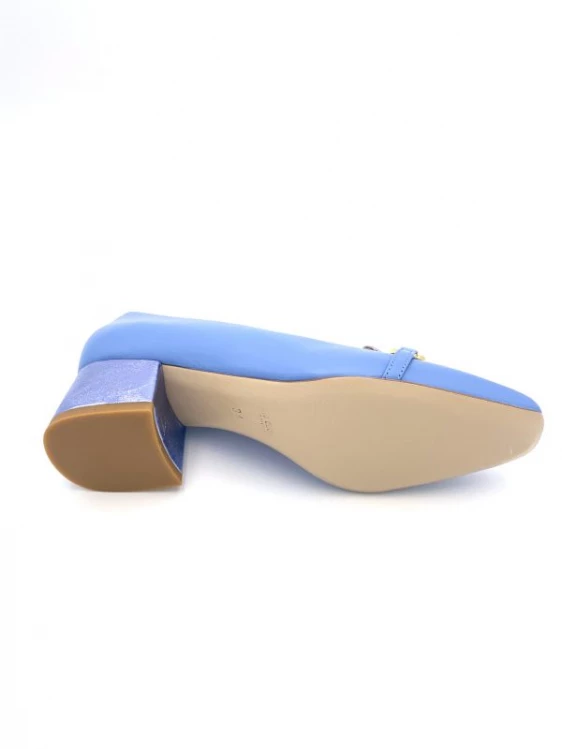 Mocassin à Talon En Cuir Bleu Petite Taille Femme Ellen Kassel Bleu 4 Mocassin à Talon En Cuir Bleu Petite Taille Femme Ellen Kassel Bleu – Image 4